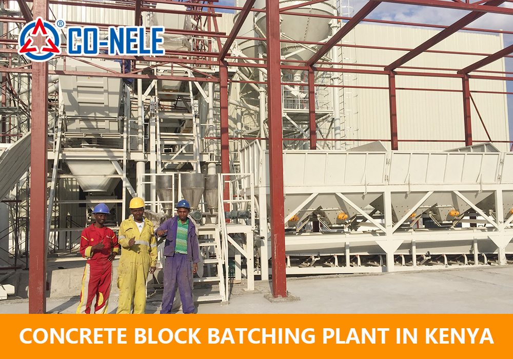 CO-NELE Concrete Block Batching Plant in Kenya
